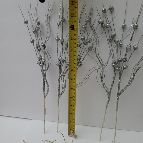 Sparkling Glitter Twigs - Gold & Silver Floral Decor - Picture 8 of 10